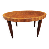 Oval table in cherry wood and zebra wood