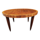 Oval table in cherry wood and zebra wood
