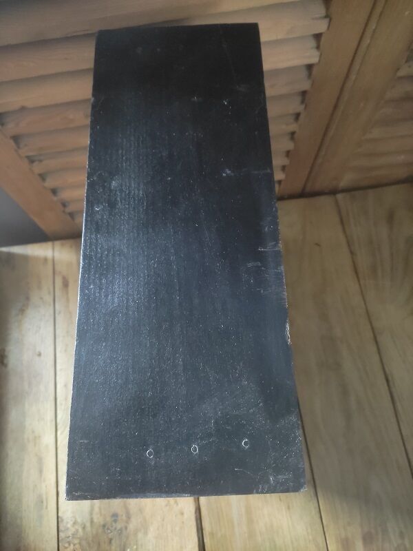 Medicine cabinet toilet solid wood black patinated