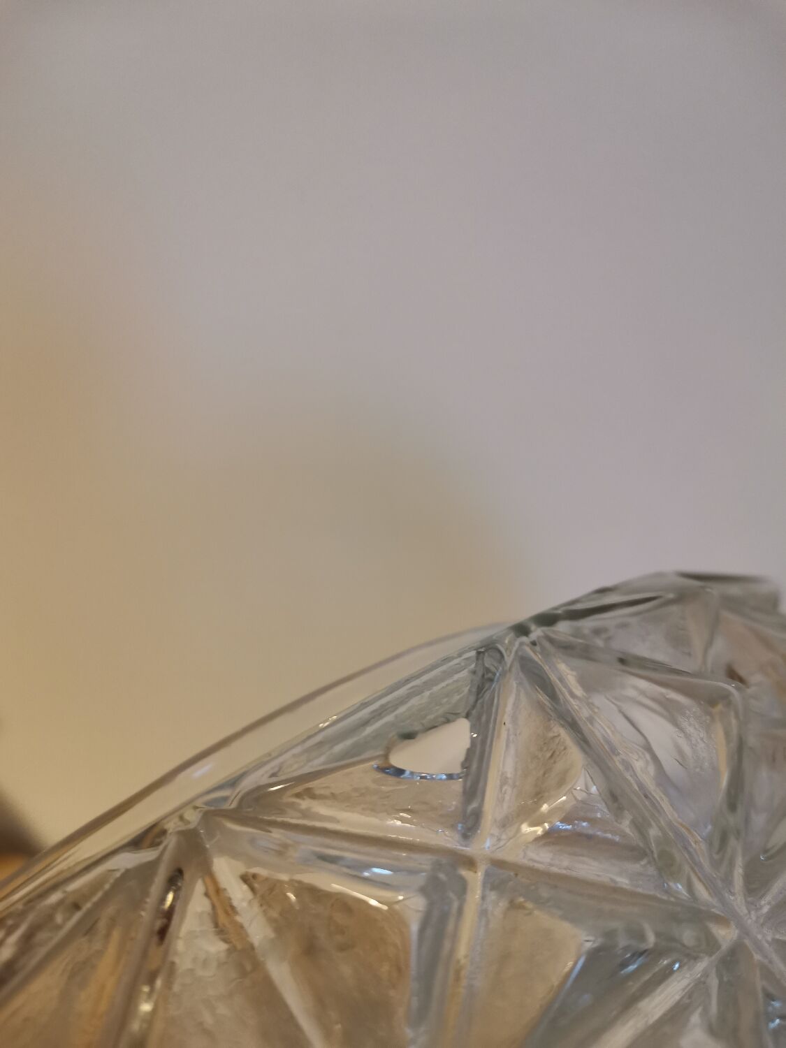 Vintage ceiling lamp molded glass