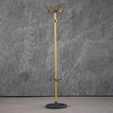 Vintage brass & metal coat stand by Jacques Adnet, France 1950s