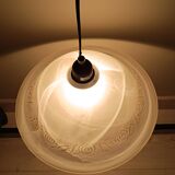 Pair of glass paste chandeliers