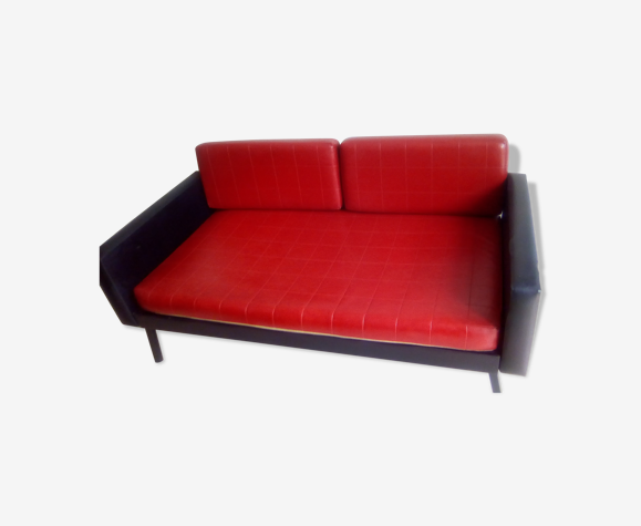 Canapé en skai rouge | Selency
