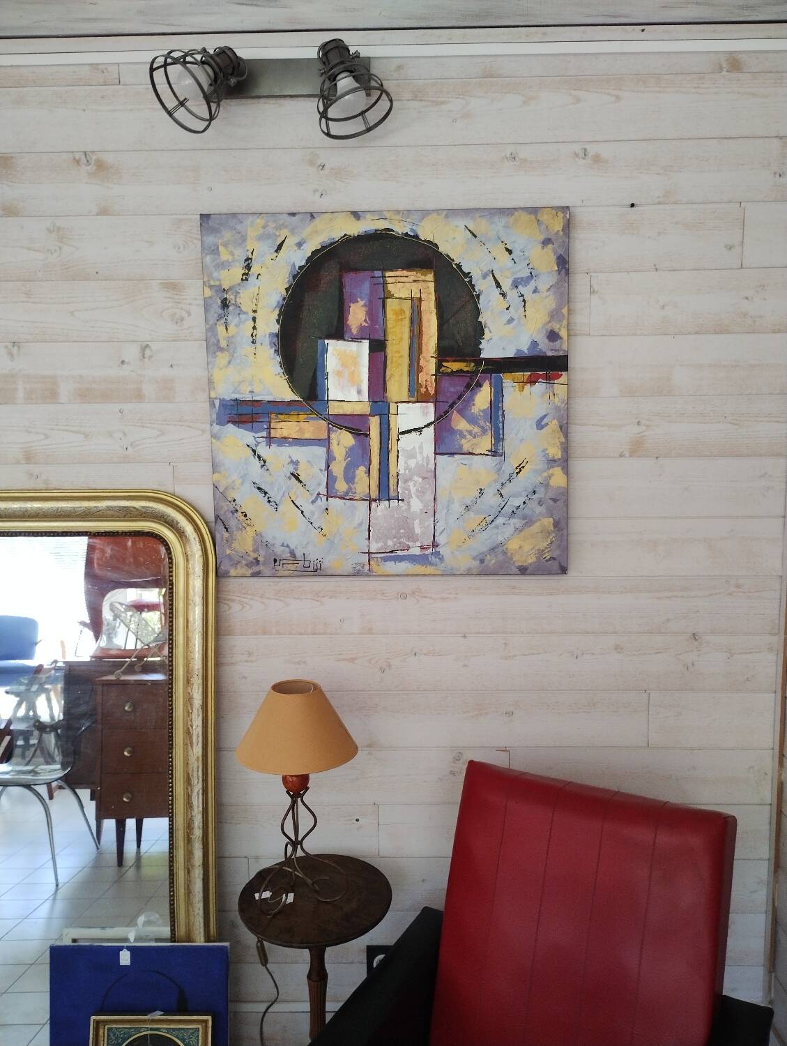 Tableau abstrait huile sur toile