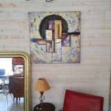 Abstract oil painting on canvas