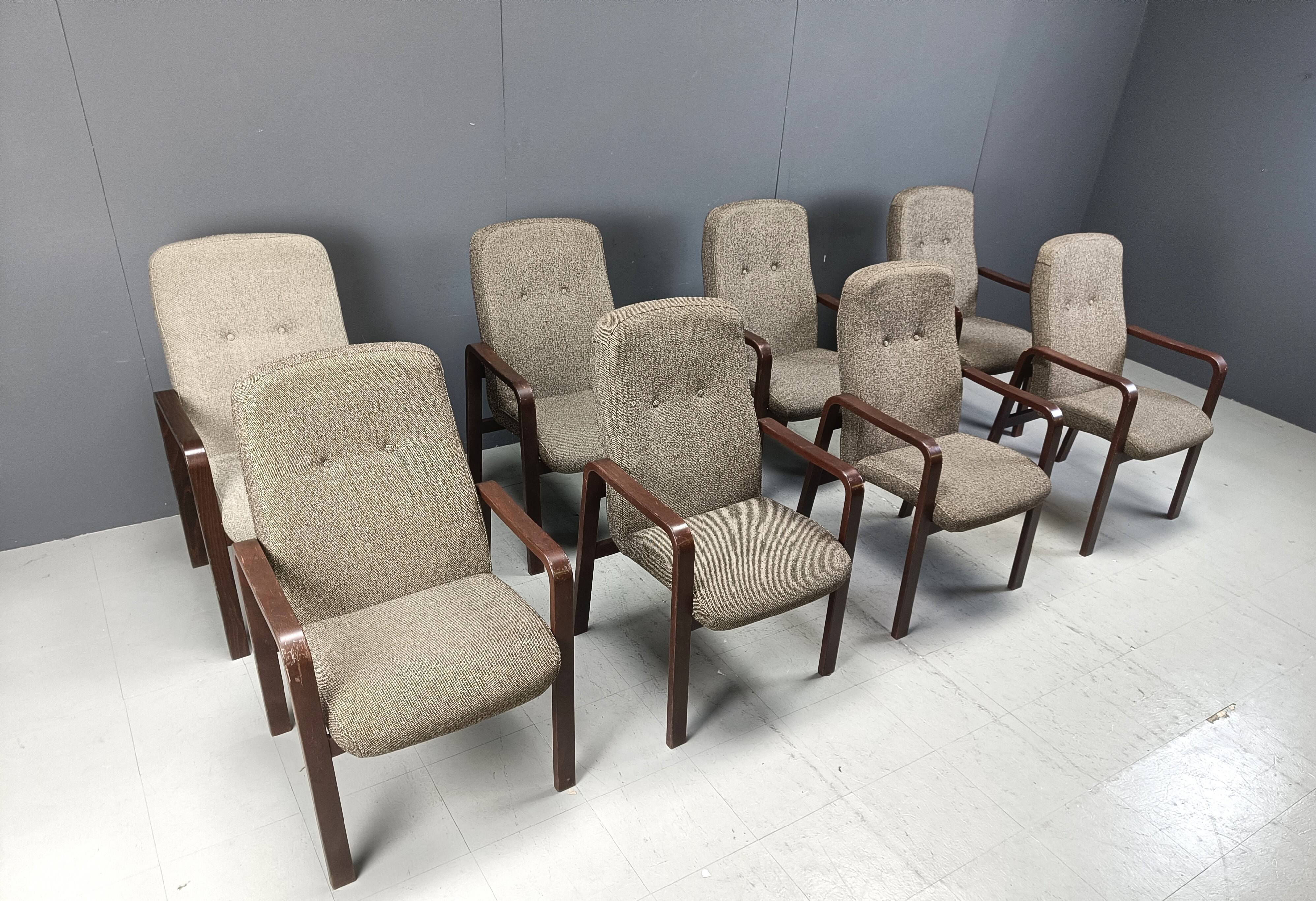 Vintage bentwood dining chairs set of 8 - 1993