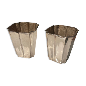 Pot cover, silver metal centerpiece