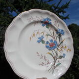 6 Longchamp Marguerite blue earthenware plates
