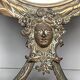 Pair of mirror sconces with bronze candlesticks from the 19th century.
