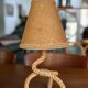 Table lamp rope and raffia