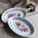 Earthenware dishes from Digoin Sarreguemines Cannes model