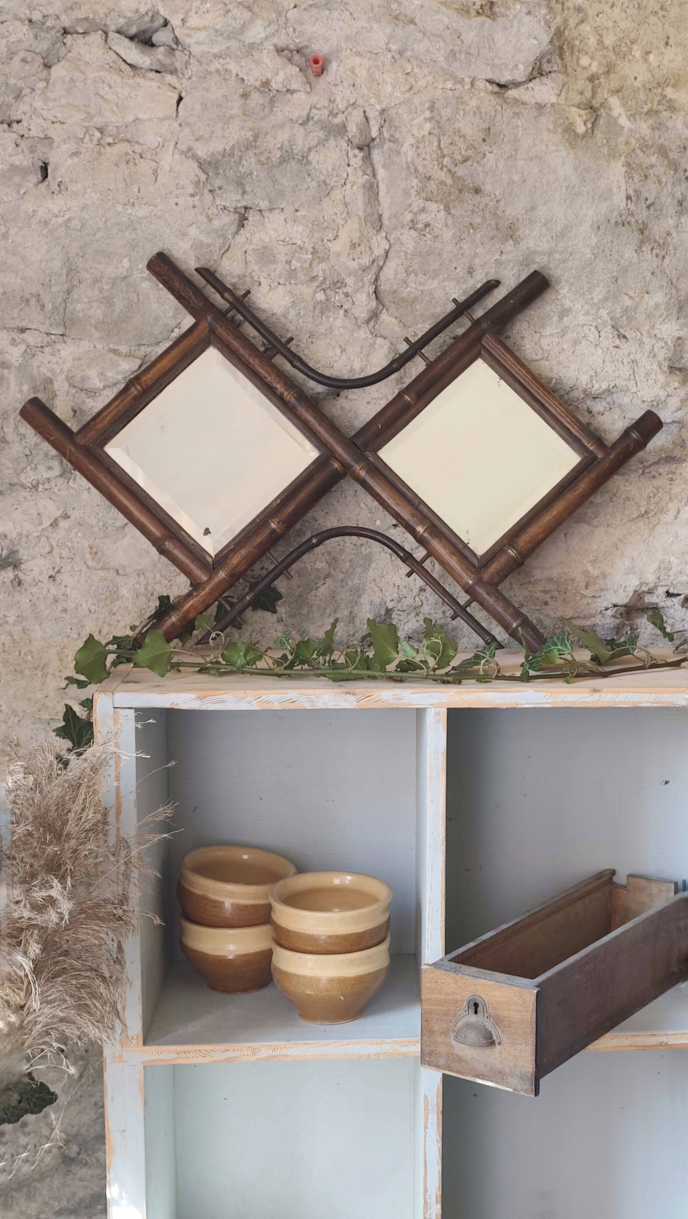 Double bamboo mirror