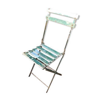 Chaise de jardin à latte vintage pliante