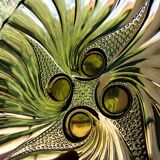 Vintage smoked glass fruit bowl