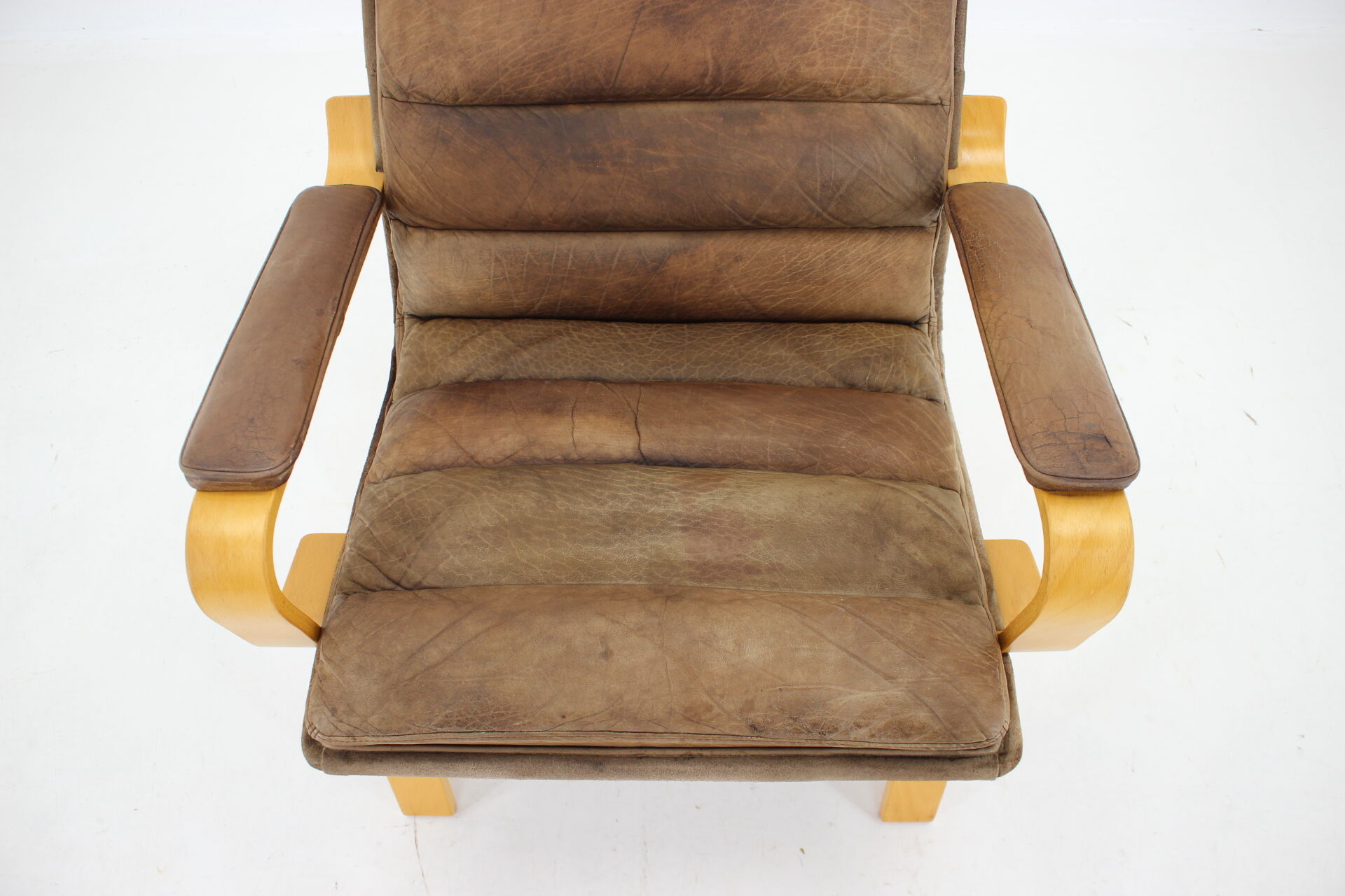 1970s Yngve Ekström "Contino" Leather Armachair,Sweden