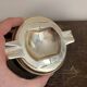 Mid-Century Modern Italian Silver Metal Leather Table Ashtray