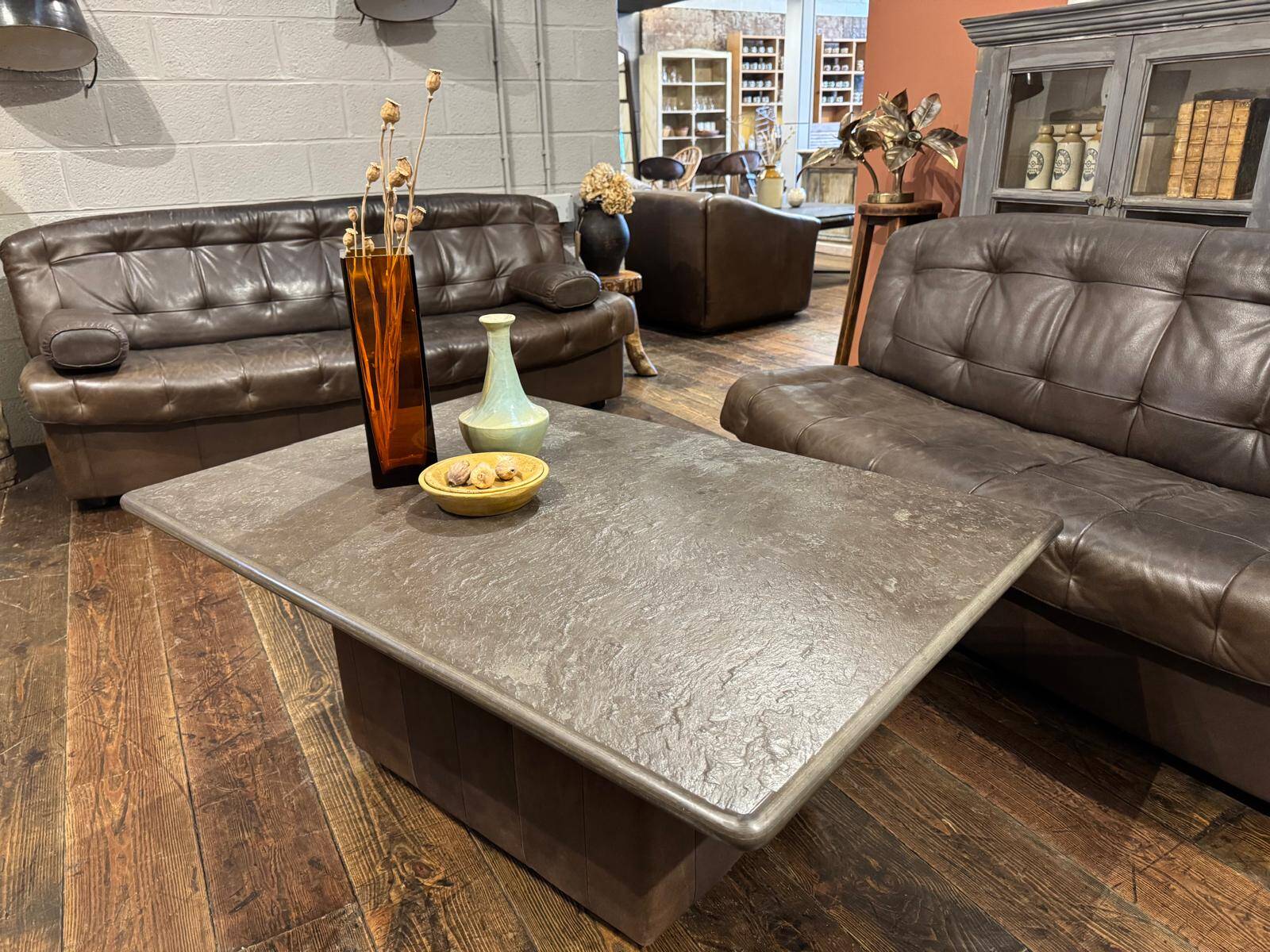 Natural stone coffee table