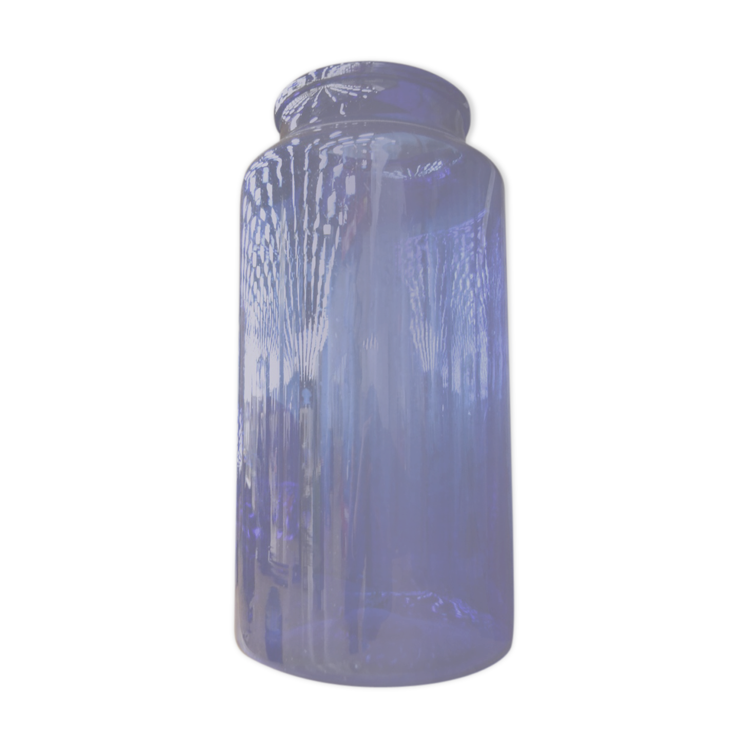 Vase verre bleu cobalt