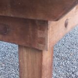 Brutalist farmhouse table Antique wooden workshop table 200cm