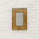 Sculptural Etched Brass Mirror by Jean Blazy, France, 1970s
