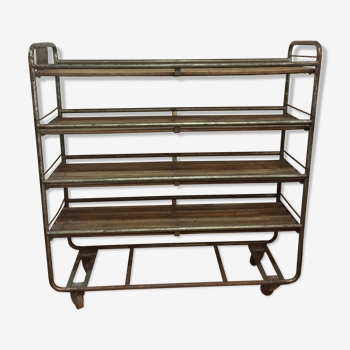 Industrial shelves on wheels