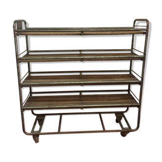Industrial shelves on wheels
