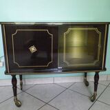 Meuble bar lumineux, corpus en bois laqué 1960/1970