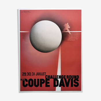 Affiche tennis coupe Davis Cassandre 69x91 cm