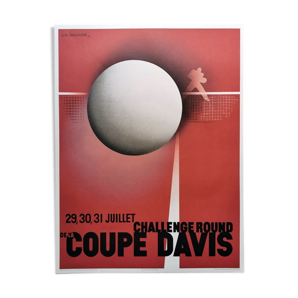Affiche tennis coupe Davis Cassandre 69x91 cm — Beyit