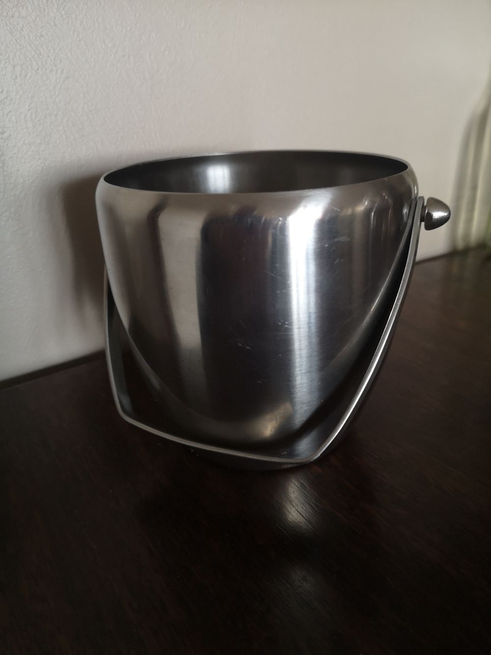 Stainless steel ice bucket Spring, made in Switzerland - 1970s/80s