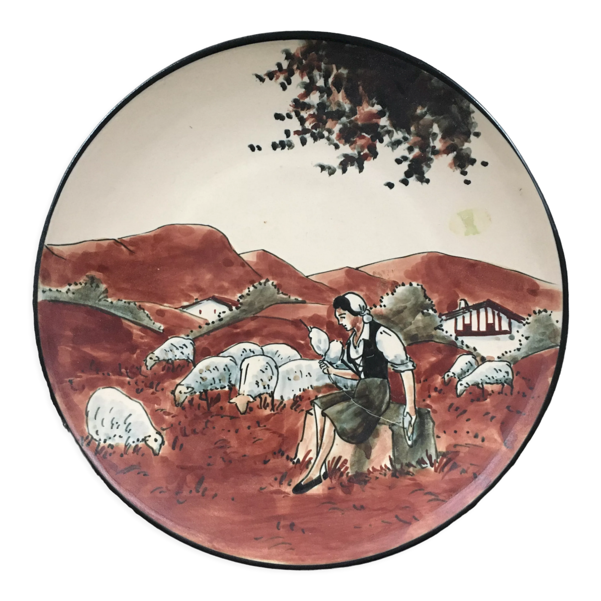 Basque décor dish of Ciboure