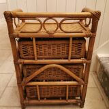 Bamboo and rattan bedside