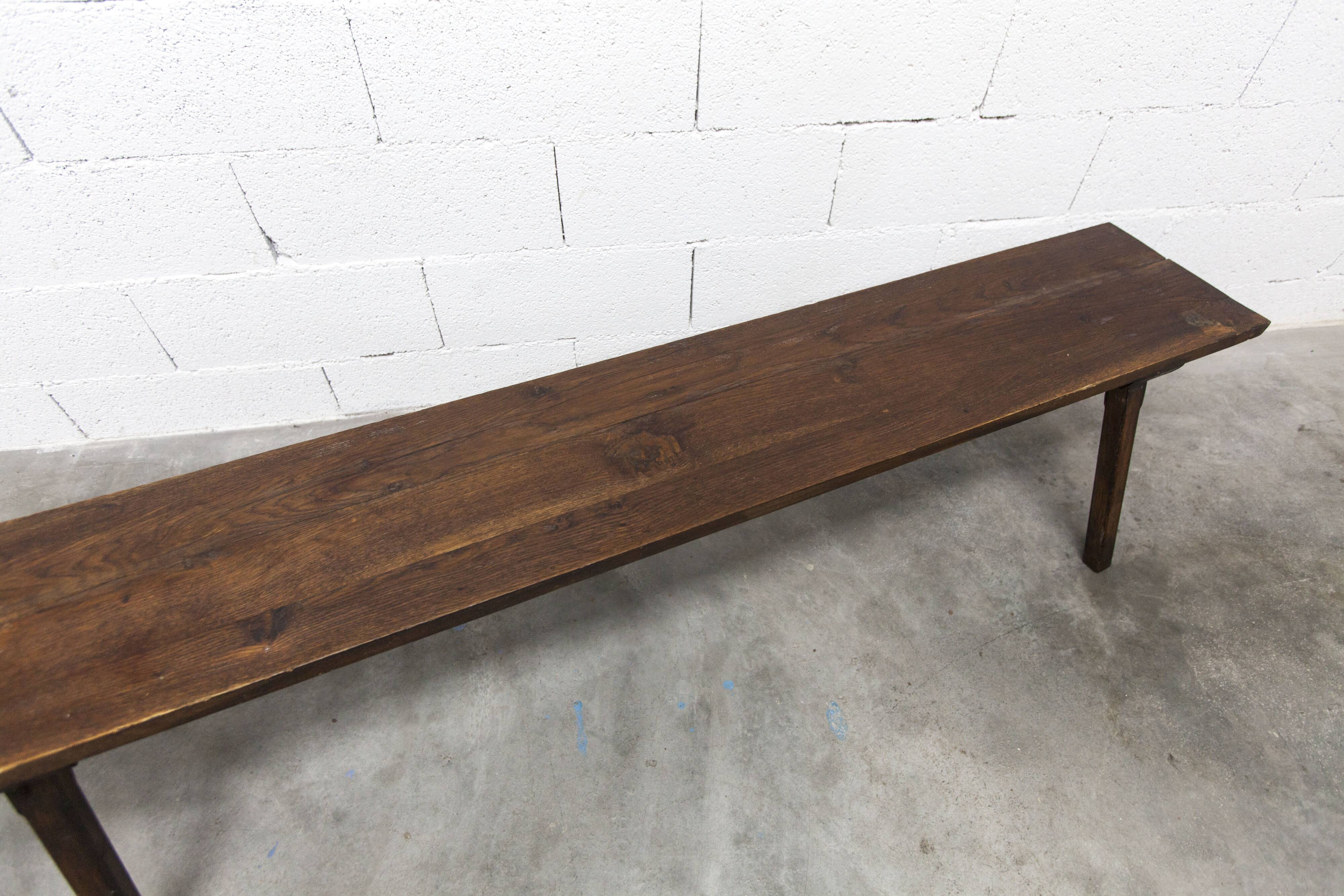 Artisanal bench 1960 brutalist 175cm