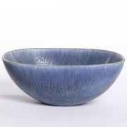 Blue bowl by Carl Harry Stålhane and Gunnar Nylund 50s