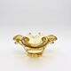 Murano bowl Archimede Seguso Bullicante Sommerso Yellow Gold