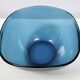 Vintage Vereco blue glass salad