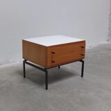 Modernist side table with drawers by Herbert Hirche for Holzäpfel, 1950s