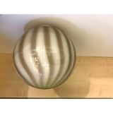 Italian Milky-White and Beige Murano Glass Swirlings Sphere Flush Mount
