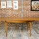 Wooden oval table and 6 matching chairs 60