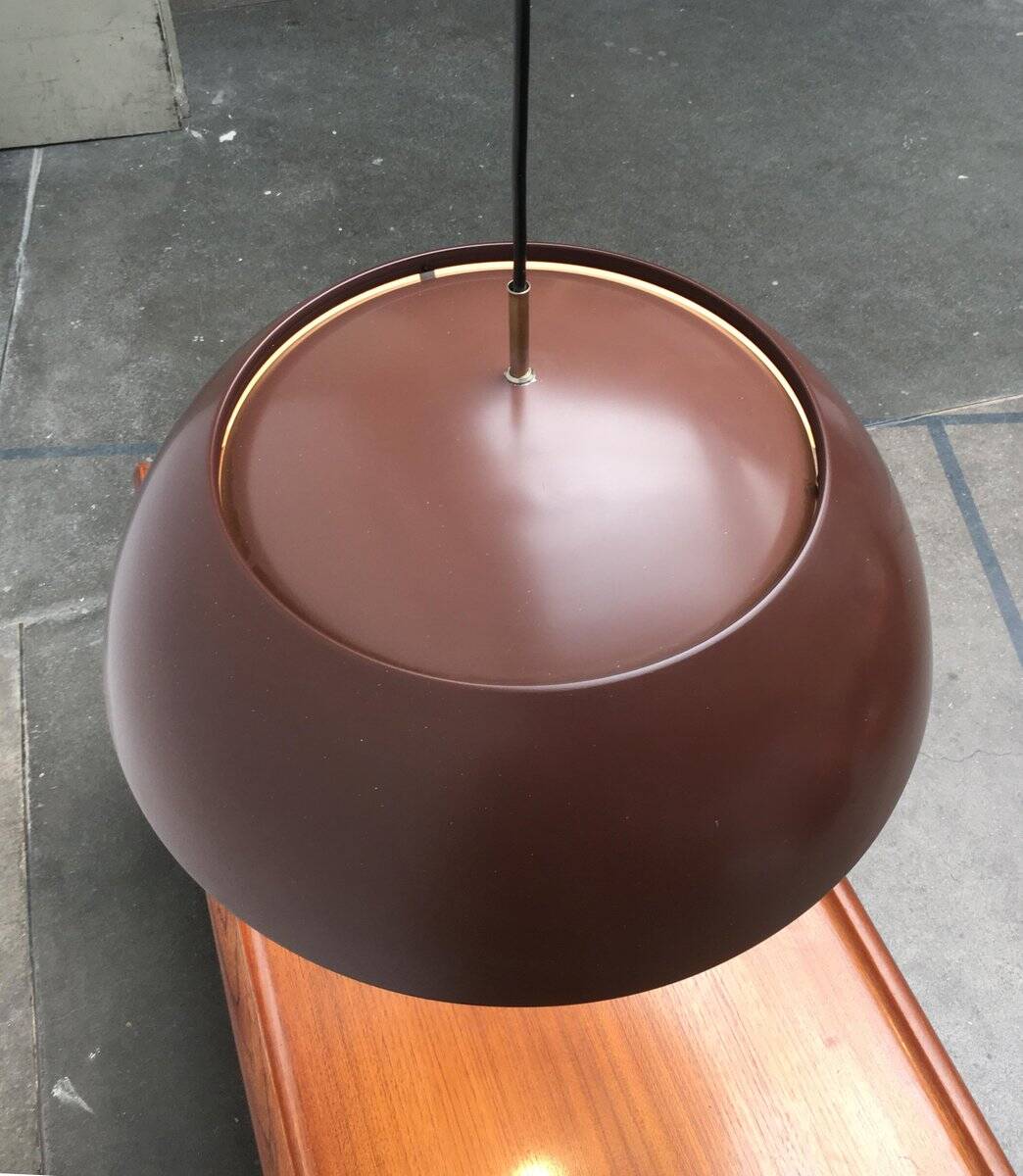 Vintage Danish suspension light Frederiksdal by Poul Lund-Jensen Holmegaard