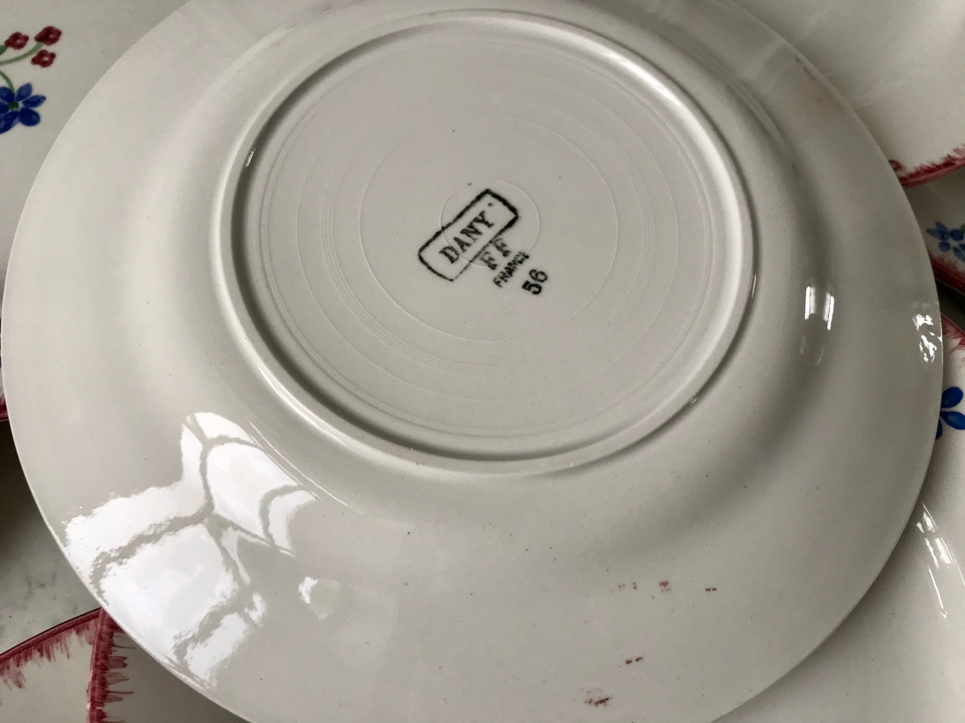 Set of 10 dessert plates badonviller model "dany" years 30-40