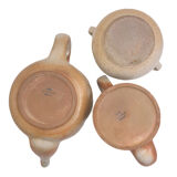 Sandstone teapots and sugar set