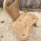 Chaise d’enfant rustique artisanale, tree trunk, esprit wabi-sabi