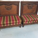 Paire de bancs de ferme ou chalet