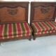 Paire de bancs de ferme ou chalet