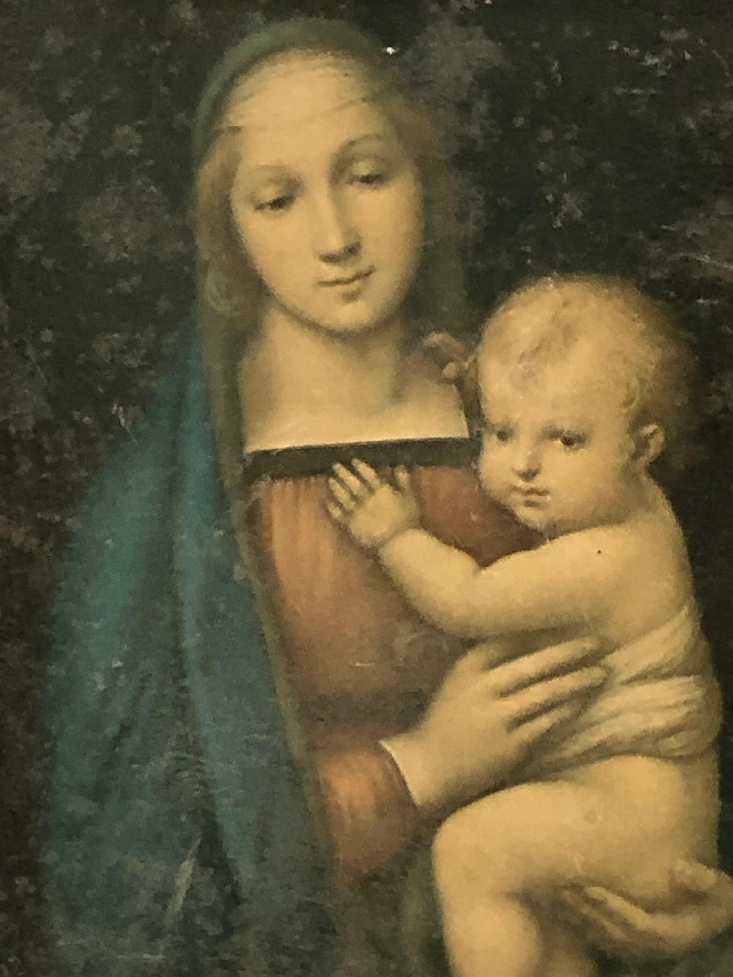 Italian icon in gilded wood