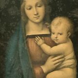 Italian icon in gilded wood