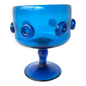 Vase en verre soufflé années 1970