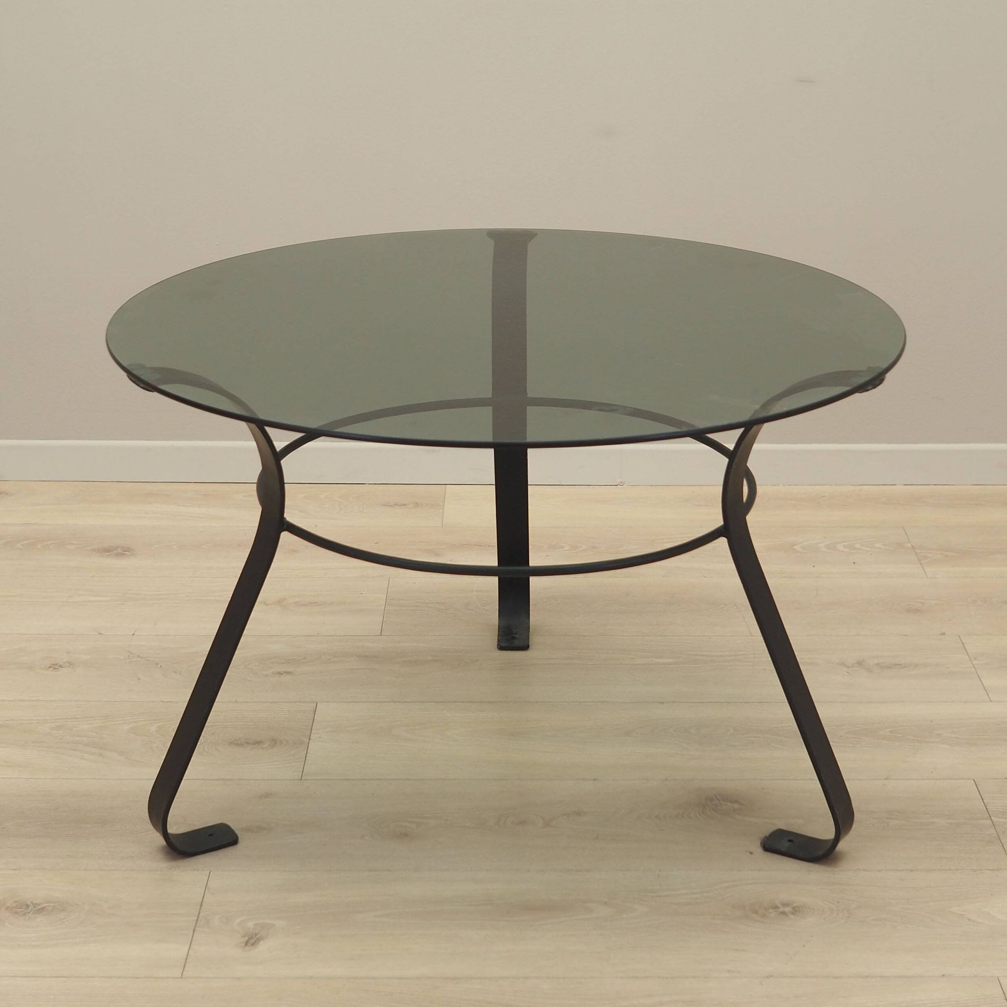 Table basse en verre, design danois, années 1970, production : Danemark