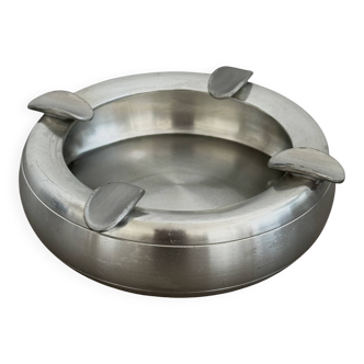 Vintage Stainless Steel Ashtray Space Age Design 70s